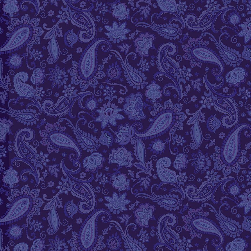 Pansy Paradise - Pansy Paisley Fabric