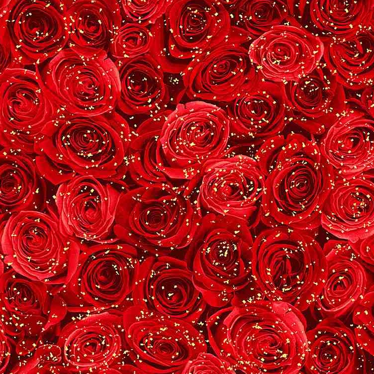 Gilded Rose - Packed Gilded Red Metallic Roses