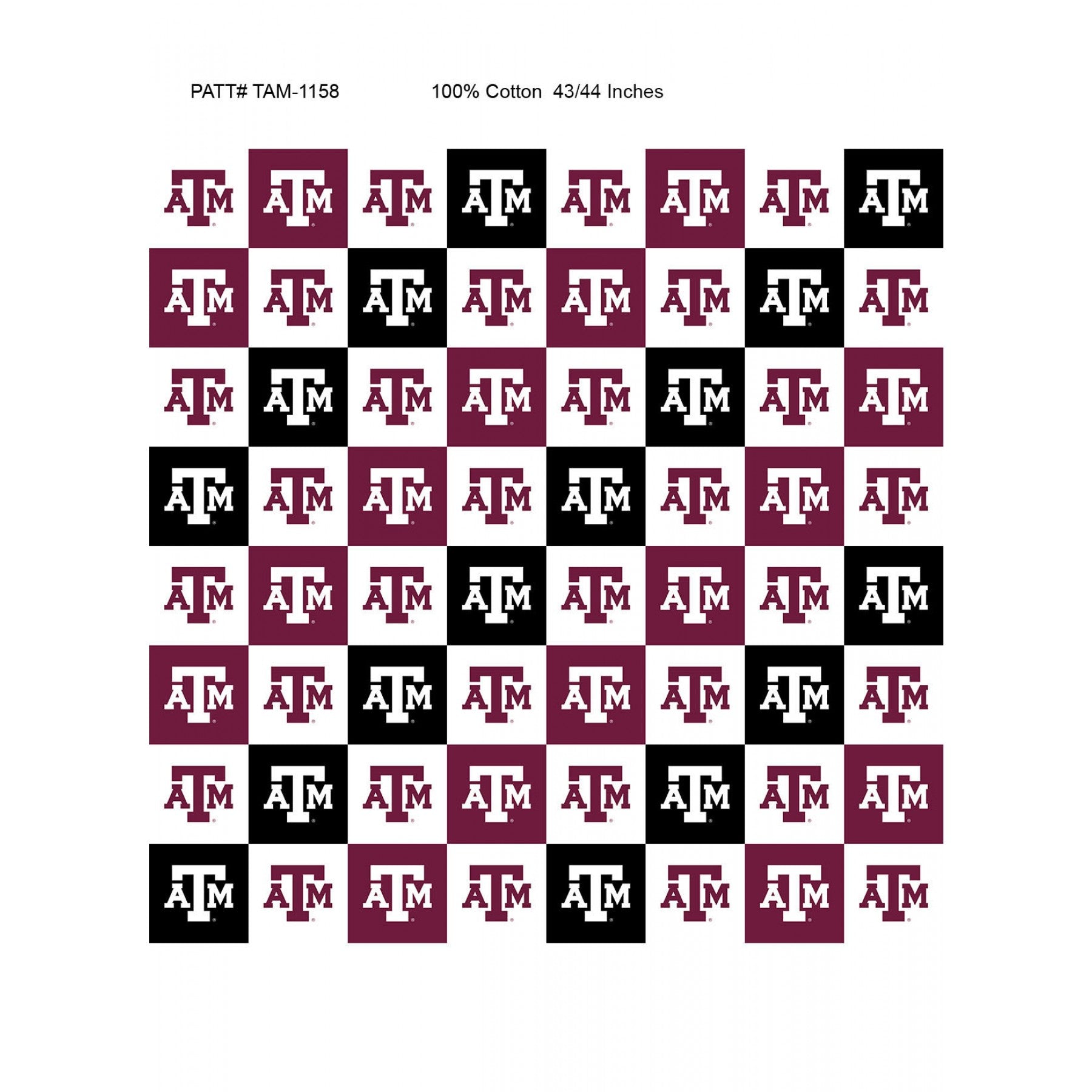 Licensed Colleges Fabrics - Texas A&M University | Cotton Digital Print