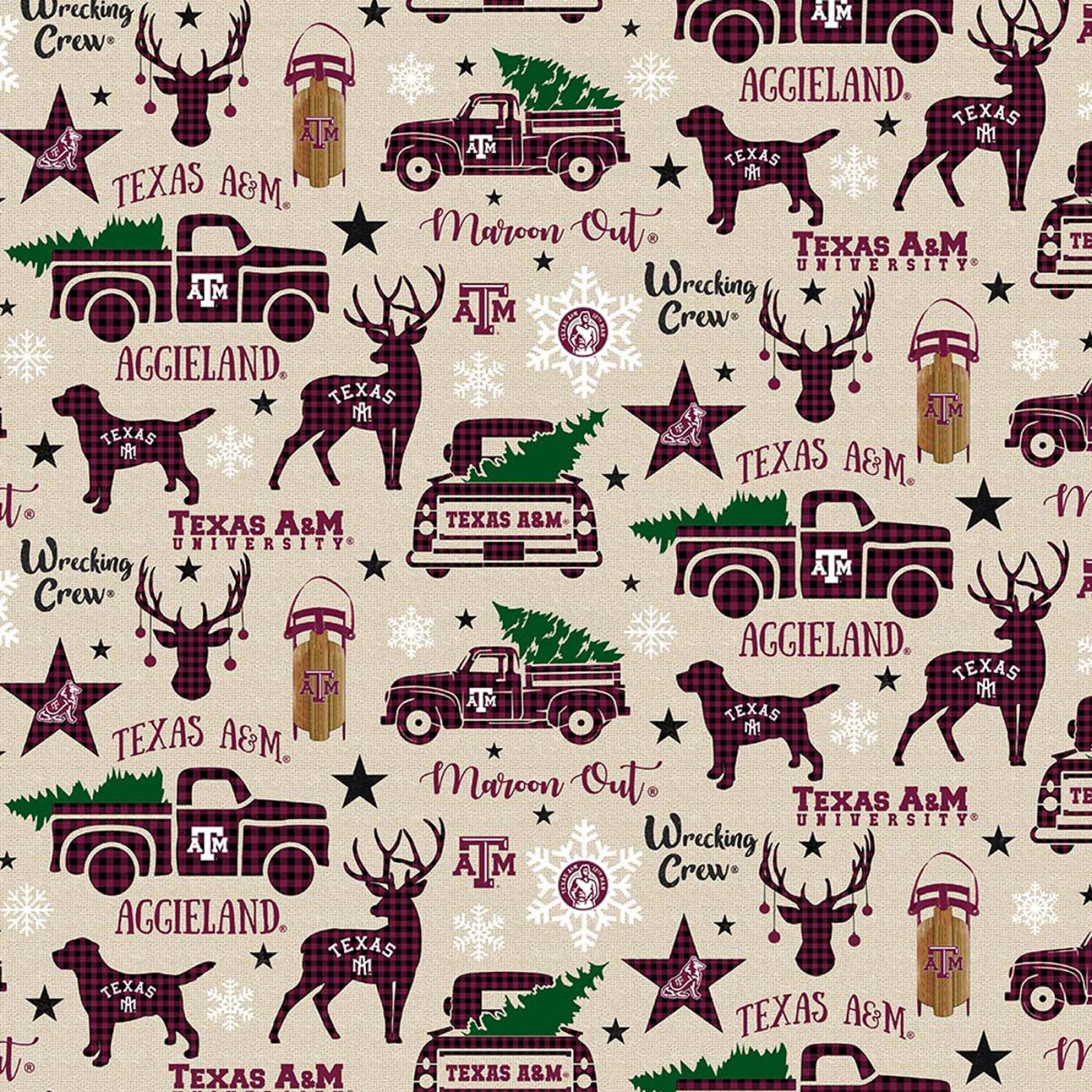 Licensed Colleges Fabrics - Texas A&M University by Sykel Enterprises