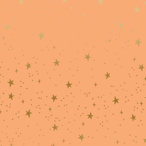 Primavera Stars Peach Metallic - Fat Quarter