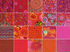 Kaffe Fassett Lipstick 10" Squares/Layer Cake by Free Spirit Fabrics