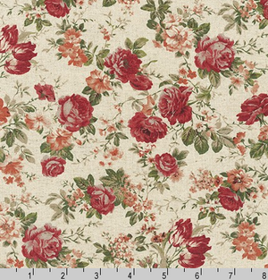 Sevenberry Cotton Flax Prints Roses 