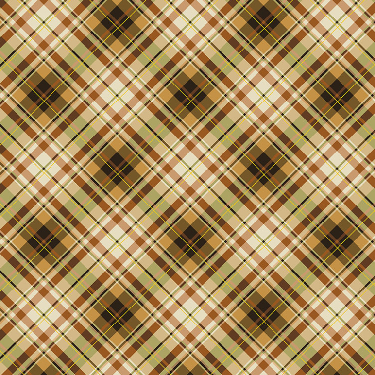 Gather Here - Harvest Bias Plaid Metallic Fabric by Timeless Treasures