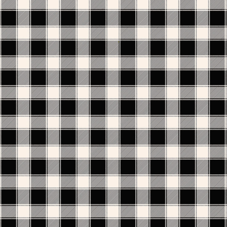 Country Harvest - Black and White Buffalo Plaid by Timeless Treasures