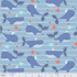 Underwater Fanta-Sea Whale Watching Light Blue by Maude Asbury Blend Fabrics