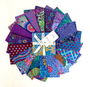 Kaffe Fassett Peacock 5" Squares/Charm Pack by Free Spirit Fabrics