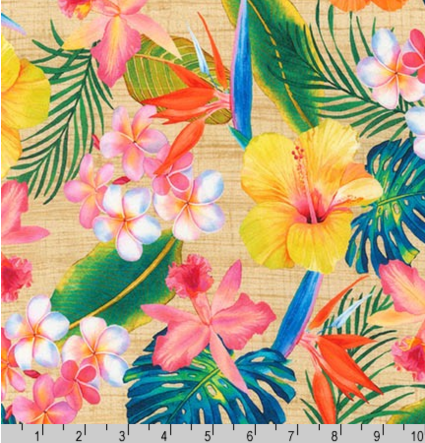 Island Sanctuary Tropicals Natural by Lynnea Washburn for Robert Kaufman