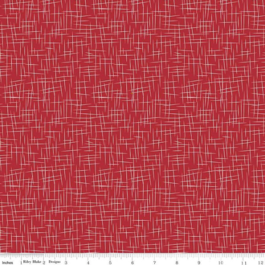 Riley Blake - Large Hashtag Red Fabric C115-Red | Quilting Cotton