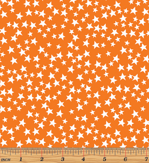 Glow For It - Star Glow Orange Glow in the Dark Fabric by Kanvas Studio - Benartex