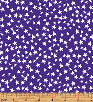 Glow For It - Star Glow Purple Glow in the Dark Fabric by Kanvas Studio - Benartex