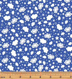 Glow in the Dark - Glow For It - Cloud Glow True-Blue Yardage