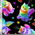 Crazy for Cats - Rainbow Unicorn Cats by Timeless Treasures | Novelty Fabrics