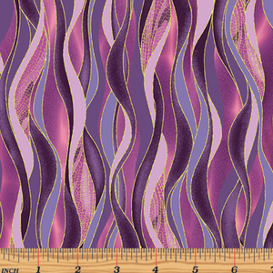 Dance of the Dragonfly-Dancing Waves Plum by Kanvas Studio/Benartex 8503M-66