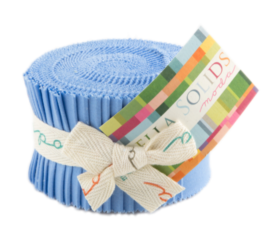 Moda Fabrics - Bella Solids 30s Blue Junior Jelly Roll 9900JJR 25