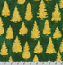 Winter's Grandeur 8 - Trees Green/Gold Metallic by Robert Kaufman AXBM-19334-7 GREEN