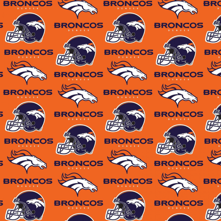 Licensed National Football League Cotton Fabrics | Denver Broncos Fabric