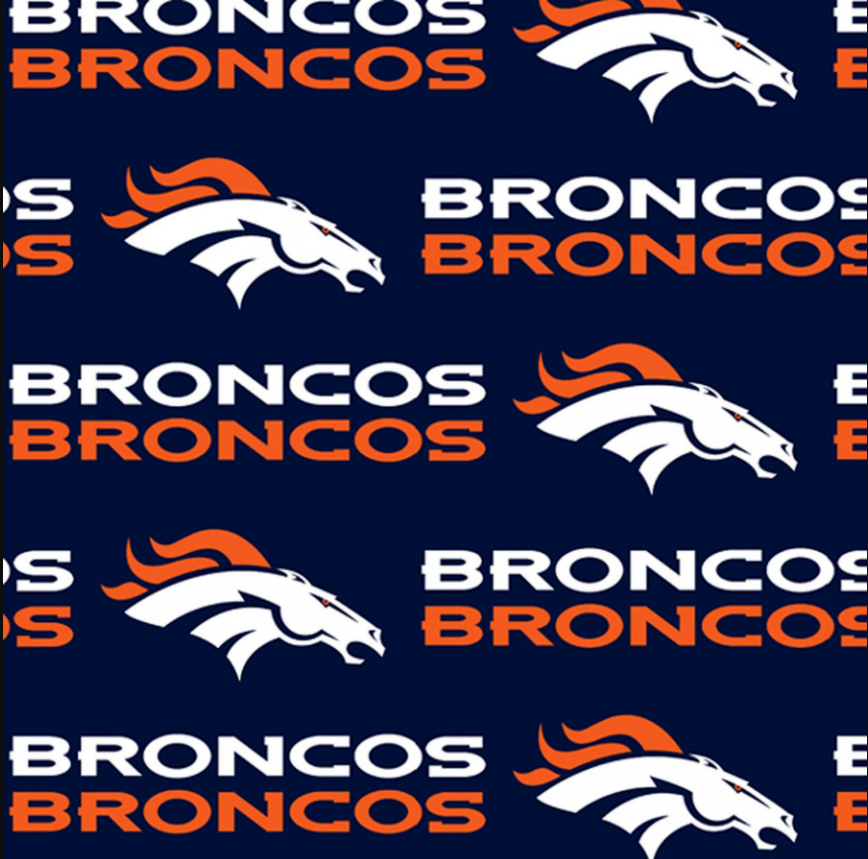 Licensed National Football League Cotton Fabrics | Denver Broncos Fabric