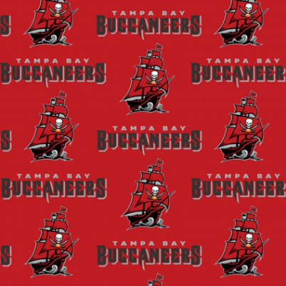 Licensed National Football League Cotton Fabrics | Tampa Bay Buccaneers