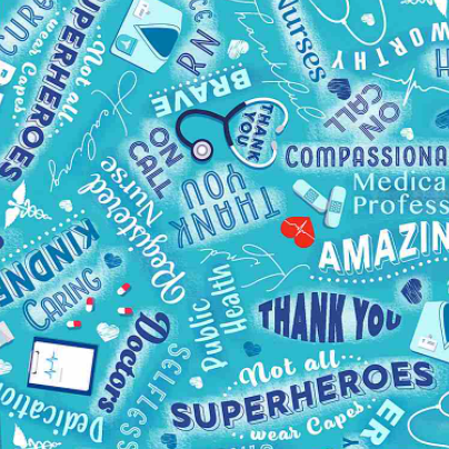 Everyday Heroes - Medical Heroes fabric by Timeless Treasures