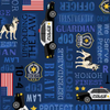 Everyday Heroes - Police Words fabric by Timeless Treasures