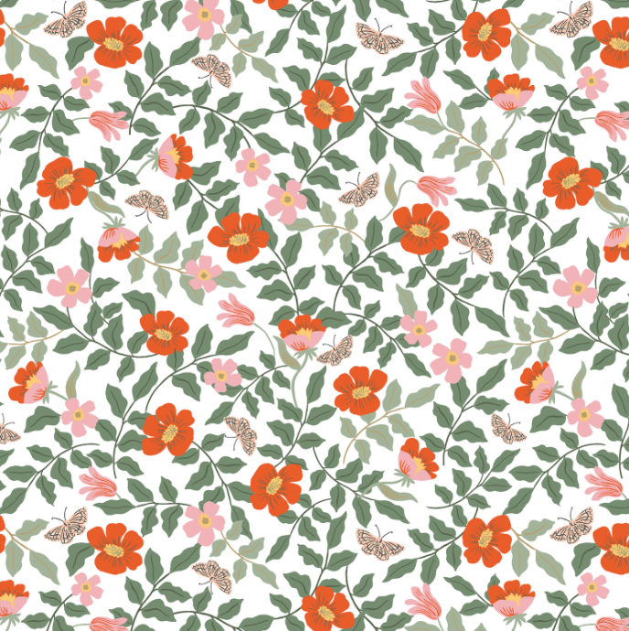 Strawberry Fields - Primrose Ivory Fabric by Cotton + Steel | RP402-IV2