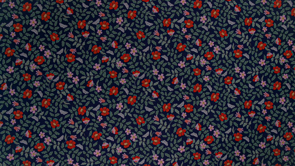 Strawberry Fields - Primrose Navy Rayon Fabric by Cotton + Steel | RP402-NA3R