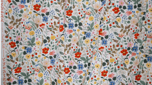 Strawberry Fields - Floral Ivory Rayon Fabric by Cotton + Steel | RP400-IV7R