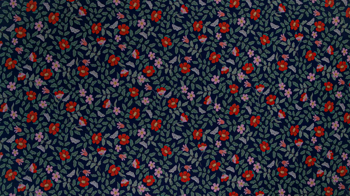 Strawberry Fields - Primrose Navy Fabric by Cotton + Steel | RP402-NA1