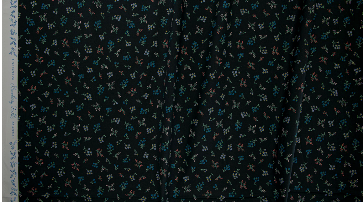 Strawberry Fields - Petite Fleurs Hunter Fabric by Cotton + Steel | RP403-HU2