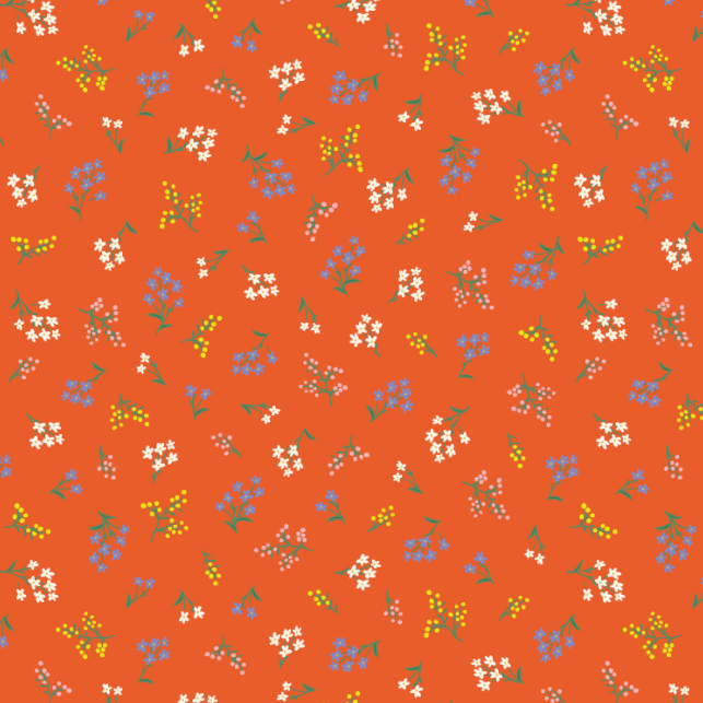 Strawberry Fields - Petite Fleurs Rifle Red Fabric by Cotton + Steel | RP403-RR1