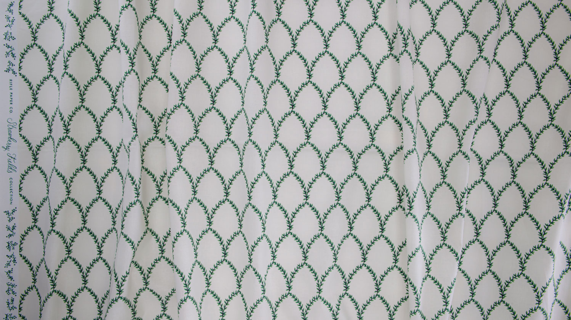 Strawberry Fields - Laurel Green and Cream Fabric by Cotton + Steel | RP404-GC3