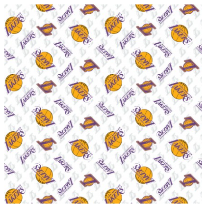 Licensed NBA (National Basketball Assoc.) Los Angeles Lakers by Camelot Fabrics