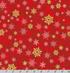 Winter's Grandeur 8 - Gold Metallic Snowflakes on Red by Robert Kaufman