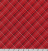 Winter's Grandeur 8 - Silver Metallic and Scarlet Plaid by Robert Kaufman AXBM-19329-93