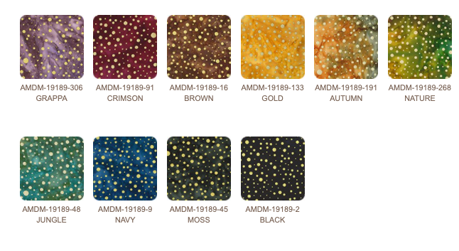 Artisan Batiks Sparkle Gold Colorstory Fat Quarter Bundle by Robert Kaufman