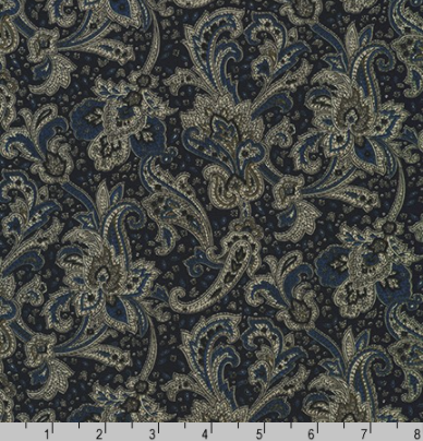 Paisley Prints Navy by Robert Kaufman | SB-4215D1-2 NAVY | Royal Motif Fabrics