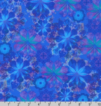 Venice - Florals Lapis by Robert Kaufman | AQSD-19722-228 LAPIS