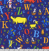 Robert Kaufman Dr Seuss ABC Fabric - Cotton Designer Fabrics ADE-74350-9 NAVY