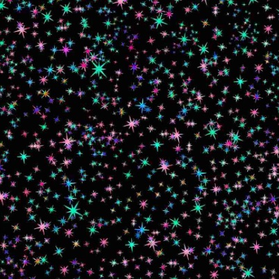 Midnight Tropical - Galaxy Mini Stars Fabric 