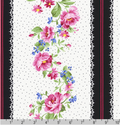 Flowerhouse Pretty Sweet Floral Stripe Natural