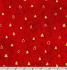 Robert Kaufman Gustav Klimt Gold Metallic Triangles on Red