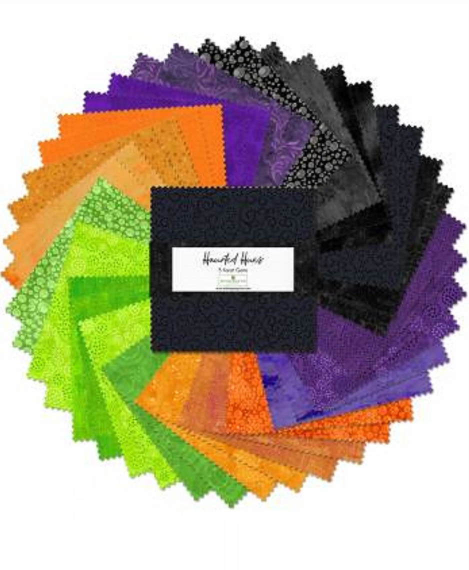 Haunted Hues 5 Karat Gems/Charm Pack by Wilmington Prints | Royal Motif Fabrics