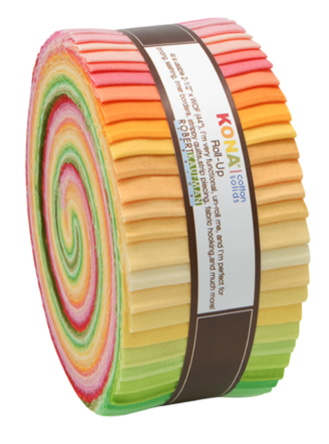 Kona Cotton Sunrise Palette Jelly Roll | Robert Kaufman