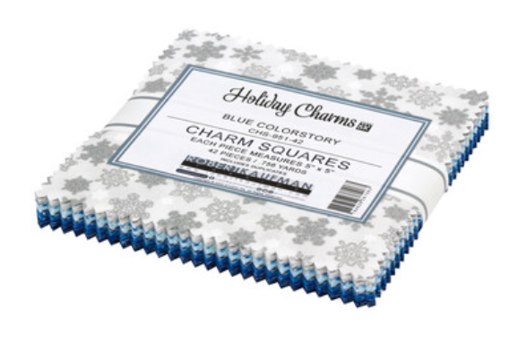 Holiday Charms Blue Colorstory Charm Pack