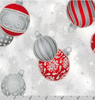 Kaufman - Holiday Flourish Ornaments Silver