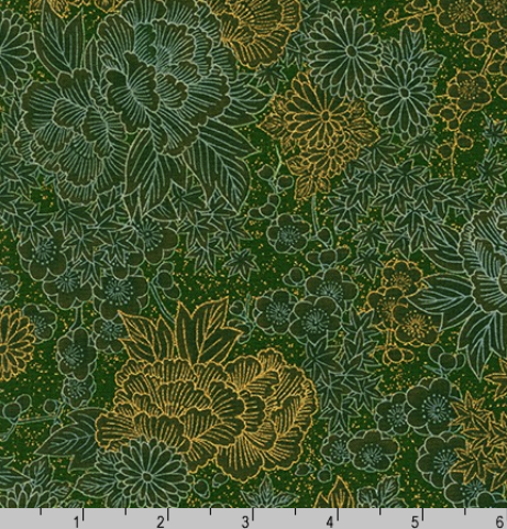 Imperial Collection 17 Etched Floral Green