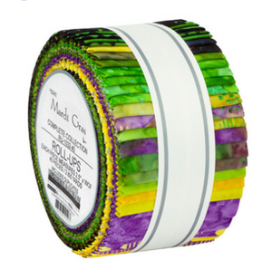 Kaufman Artisan Batiks Mardi Gras Jelly Roll