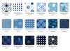 Sevenberry Shibori Blues Ten Squares