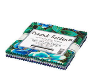 Peacock Garden Charm Pack by Kaufman